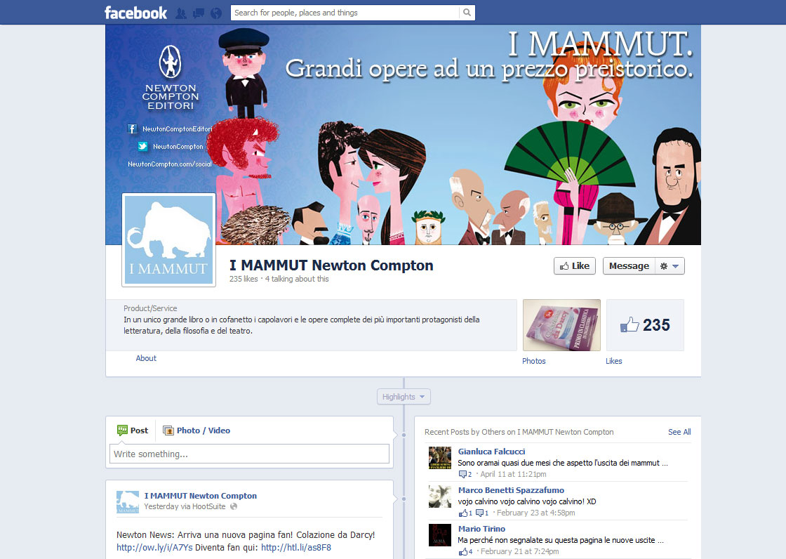 Cover Facebook de I Mammut Newton Compton