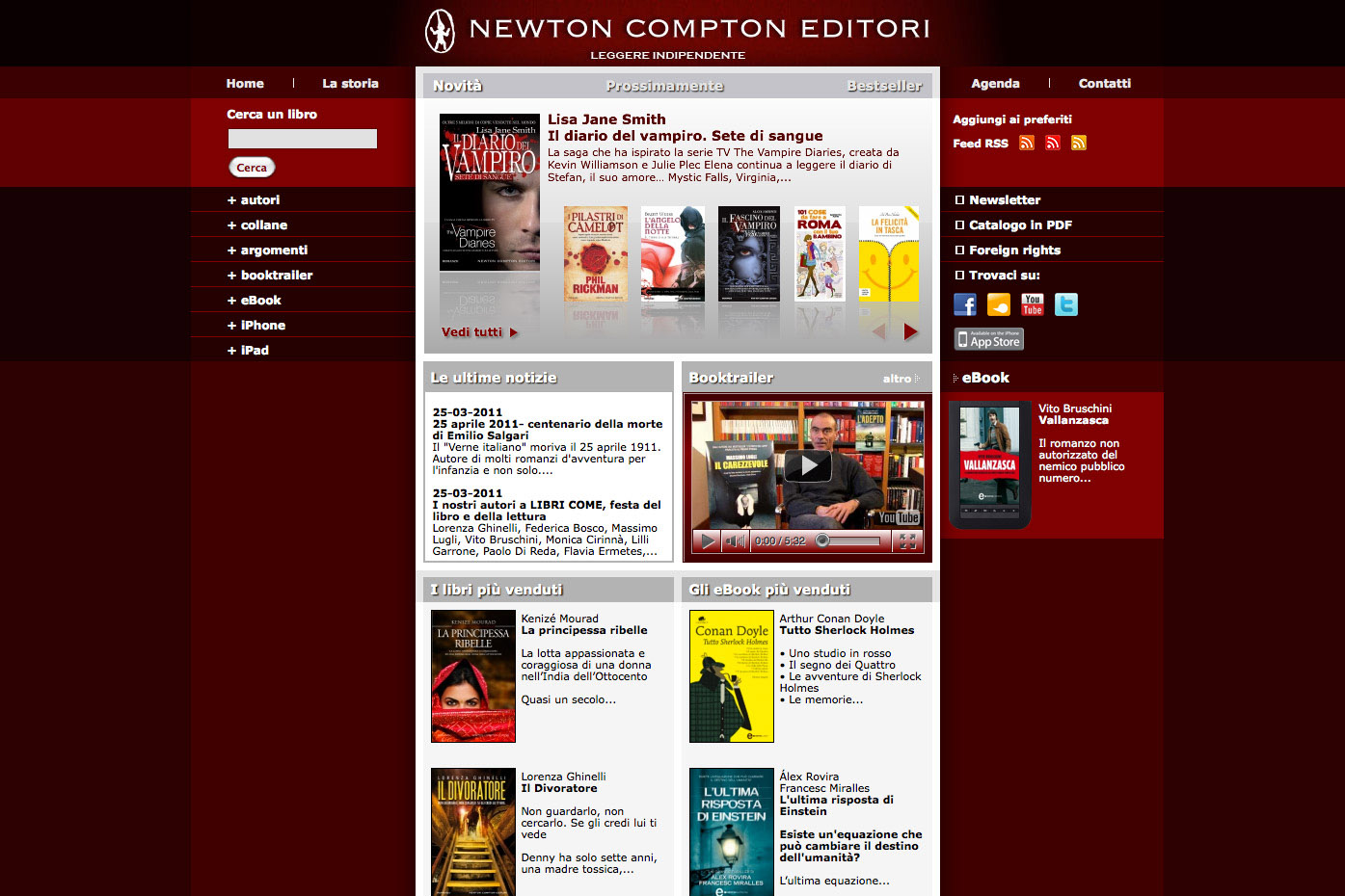 Nuova homepage sito Newton Compton