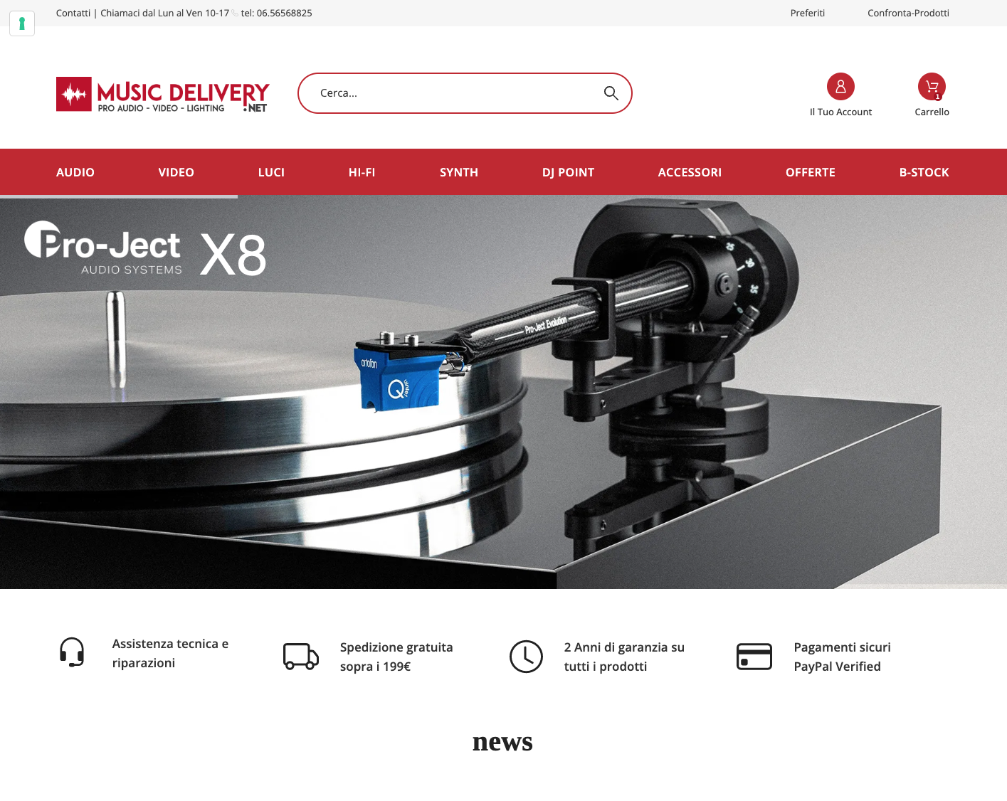 Music Delivery Home page